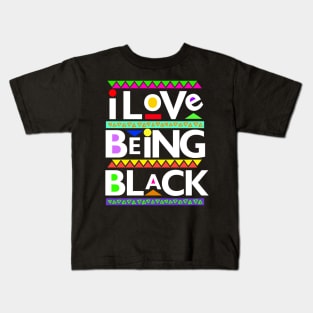 Black Lives Matter - I Love Being Black Kids T-Shirt